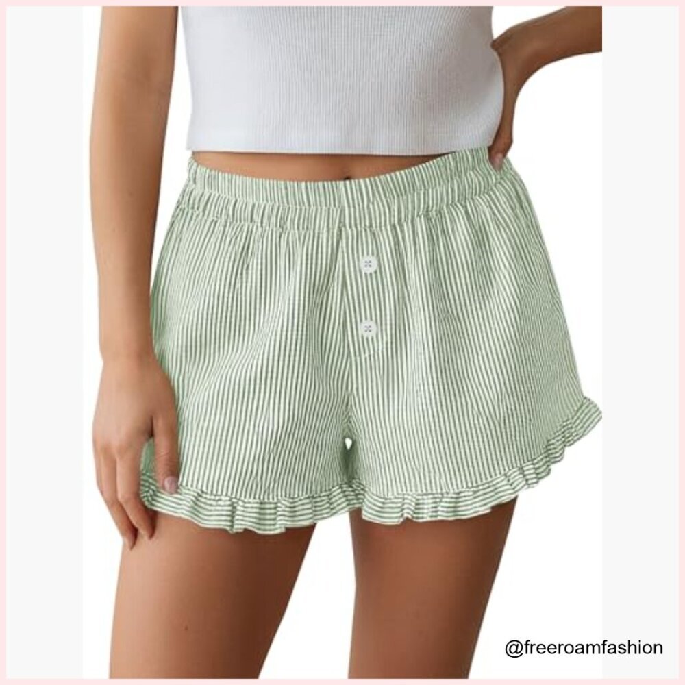 Women's Boxer Shorts Pajama Bottoms Pockets Lounge Sleep Summer - Picture 5 of 7